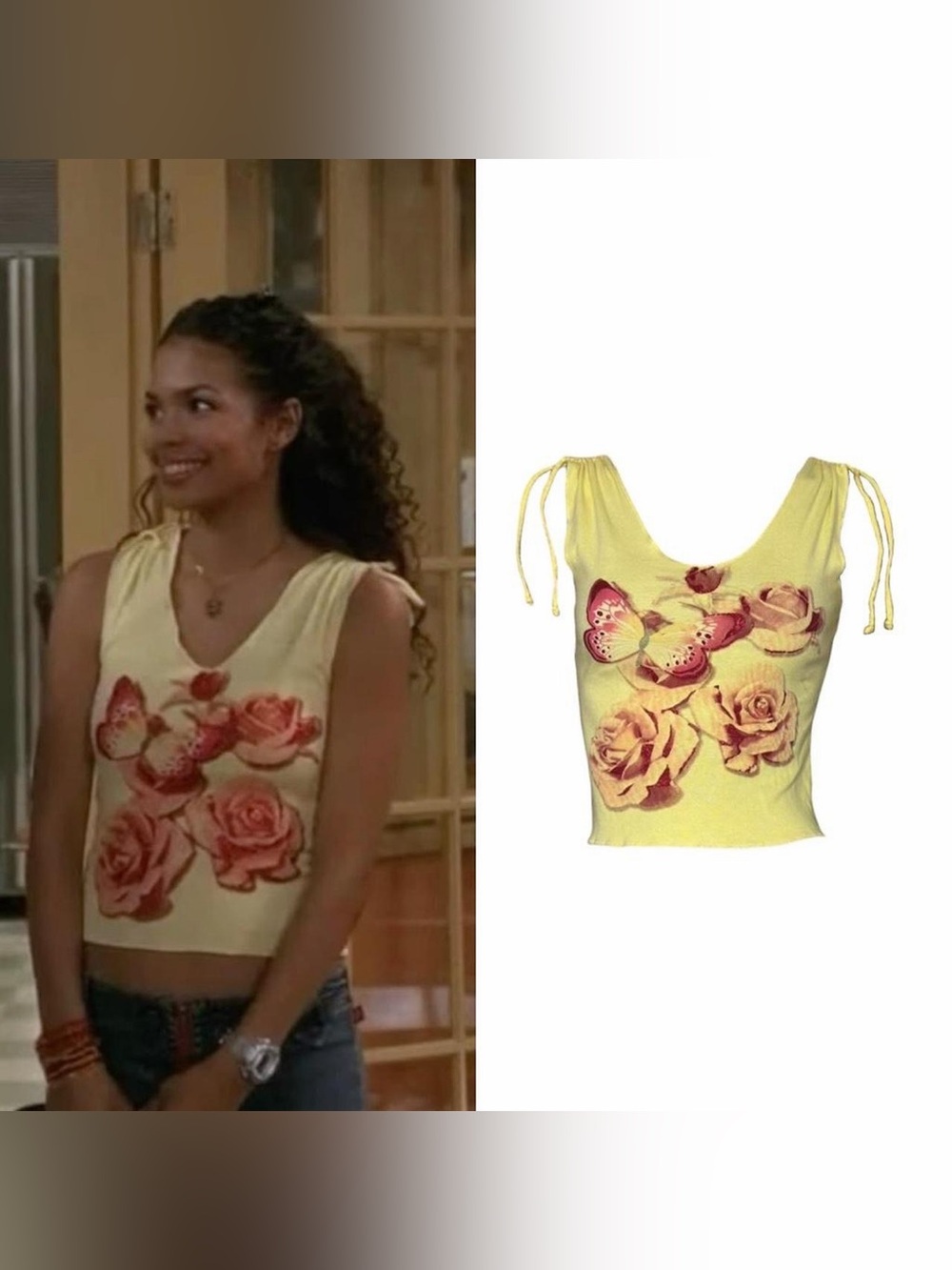 Butterfly Rose Sparkle Tank Top As Seen On Claire Kyle In My Wife And Kids